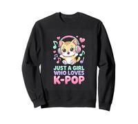 Just A Girl Who Loves K Pop Kawaii Cat Kpop Sweatshirt