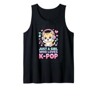 Just A Girl Who Loves K Pop Kawaii Cat Kpop Tank Top