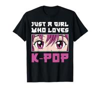 Just A Girl Who Loves K-pop Korean Music Funny K-pop Anime T-Shirt