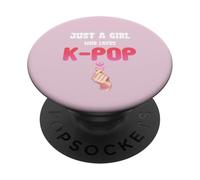Just a Girl Who Loves K-Pop Music Lovers Heart PopSockets Adhesive PopGrip