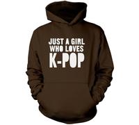 Just a Girl Who Loves K-Pop Unisex Hoodie - Brown Medium