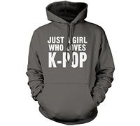 Just a Girl Who Loves K-Pop Unisex Hoodie - Grey Medium