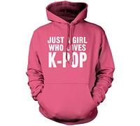 Just a Girl Who Loves K-Pop Unisex Hoodie - Pink 12-13 Years