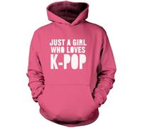 Just a Girl Who Loves K-Pop Unisex Hoodie - Pink Large