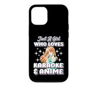 Just A Girl Who Loves Karaoke And Anime Cute Singing Mic Case for iPhone 12/12 Pro