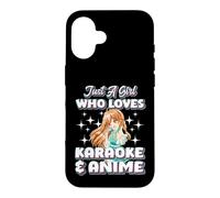 Just A Girl Who Loves Karaoke And Anime Cute Singing Mic Case for iPhone 16