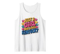 Just A Girl Who Loves Kentucky, Women's Girls Cute Kentucky Tank Top