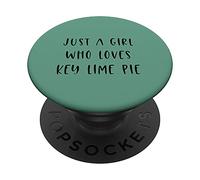 Just A Girl Who Loves Key Lime Pie funny foodie dessert PopSockets Swappable PopGrip