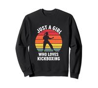 Just A Girl Who Loves Kickboxing Gifts for women girls boxer Sweatshirt