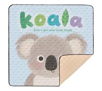 Just A Girl Who Loves Koala Cute Foldable Baby Activity Play Mat for Floor Washable Baby Play Tummy Time Mat for Babies Infants Toddlers, 50'' x 50''