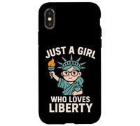 Just a Girl Who Loves Liberty Cute Statue of Liberty Graphic Case for iPhone X/XS