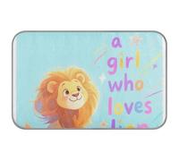 Just A Girl Who Loves Lion Summer dog blankets for large dogs Self Cooling 38" x 23" cooling pet bed for pets travel cordless camas frias para perros M