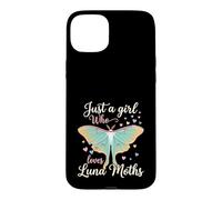 Just A Girl Who Loves Luna Moths Moon Insect Lover Case for iPhone 15 Plus