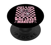 Just A Girl Who Loves Makeup Artist MUA Coquette Bow PopSockets Adhesive PopGrip