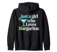 Just A Girl Who Loves Margaritas Funny Summer Vacation Zip Hoodie