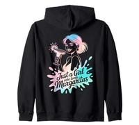 Just A Girl Who Loves Margaritas Funny Summer Vacation Zip Hoodie