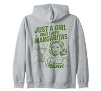 Just A Girl Who Loves Margaritas Funny Summer Vacation Zip Hoodie