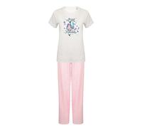 Just a Girl Who Loves Mermaids Ocean Fish Underwater World Art Girl/Women Present White Pink Coloured Cotton Nightwear Clothes Women Long Pyjamas Sets 2 Piece. (M, Multiple)