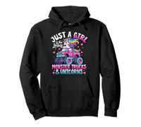 Just a Girl Who Loves Monster Trucks And Unicorns Pullover Hoodie