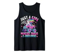 Just a Girl Who Loves Monster Trucks and Unicorns Tank Top