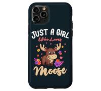 Just A Girl Who Loves Moose Lover Women Flower Floral Case for iPhone 11 Pro