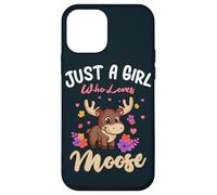 Just A Girl Who Loves Moose Lover Women Flower Floral Case for iPhone 12 mini