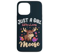 Just A Girl Who Loves Moose Lover Women Flower Floral Case for iPhone 13 Pro Max