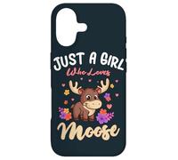 Just A Girl Who Loves Moose Lover Women Flower Floral Case for iPhone 17