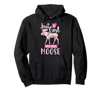 Just a Girl Who Loves Mooses Love Moose Pullover Hoodie