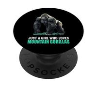 Just a Girl who loves Mountain Gorillas. Mountain Gorilla PopSockets Adhesive PopGrip