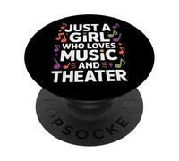 Just A Girl Who Loves Music And Theater Choir PopSockets Adhesive PopGrip