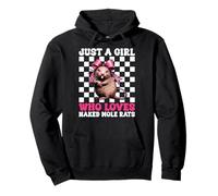 Just A Girl Who Loves Naked Mole Rats Funny Animal Coquette Pullover Hoodie