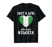 Just A Girl Who Loves Nigeria Travel Football Nigeria T-Shirt