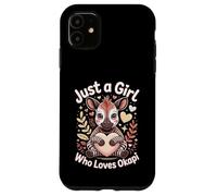 Just A Girl Who Loves Okapi Forest Giraffe Zoo Animal Lovers Case for iPhone 11