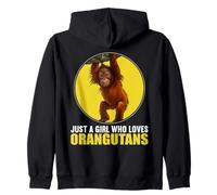 Just a Girl who loves Orangutans Orangutan Zip Hoodie