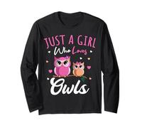 Just A Girl Who Loves Owls Nature Bird Lover Owl Long Sleeve T-Shirt