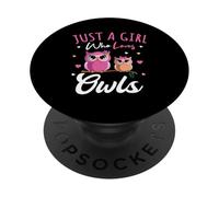 Just A Girl Who Loves Owls Nature Bird Lover Owl PopSockets Adhesive PopGrip