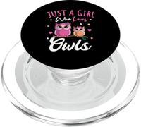 Just A Girl Who Loves Owls Nature Bird Lover Owl PopSockets PopGrip for MagSafe