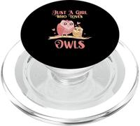 Just A Girl Who Loves Owls Nature Bird Lover Owl PopSockets PopGrip for MagSafe
