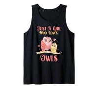 Just A Girl Who Loves Owls Nature Bird Lover Owl Tank Top