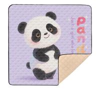 Just A Girl Who Loves Panda Large Stylish Baby Activity Play Mat for Floor Lightweight Baby Crawling Mat for Baby Toddler Infant, 50'' x 50''