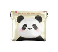 Just A Girl Who Loves Panda Women's Leather Coin Purses Pouches Fancy Personal Items Organizer for Men Women Travel