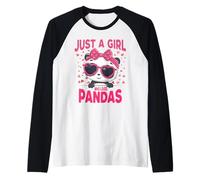 Just a Girl Who Loves Pandas Cute Baby Panda Lover Raglan Baseball Tee