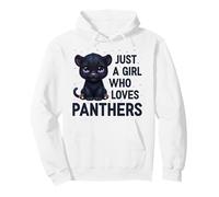 Just A Girl Who Loves Panthers Black Cute Panther Pullover Hoodie
