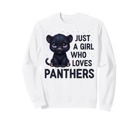 Just A Girl Who Loves Panthers Black Cute Panther Sweatshirt