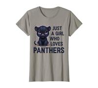 Just A Girl Who Loves Panthers Black Cute Panther T-Shirt