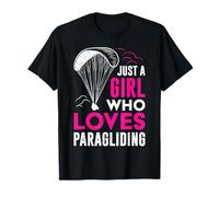 Just a Girl who Loves Paragliding Girls Shirt Paragliding T-Shirt