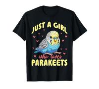 Just A Girl Who Loves Parakeets Cute Parakeet Design T-Shirt