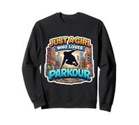 Just A Girl Who Loves Parkour Lover Womens Teens Athlete Sweatshirt