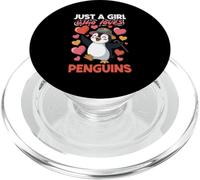 Just A Girl Who Loves Penguins Cute Penguin Lover PopSockets PopGrip for MagSafe